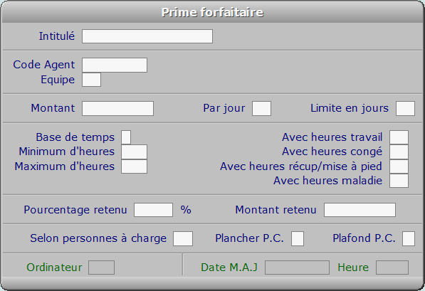 Fiche prime forfaitaire - ICIM RESSOURCES HUMAINES