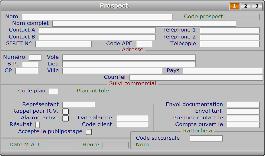 Fiche prospect - page 1 - ICIM PROSPECTION