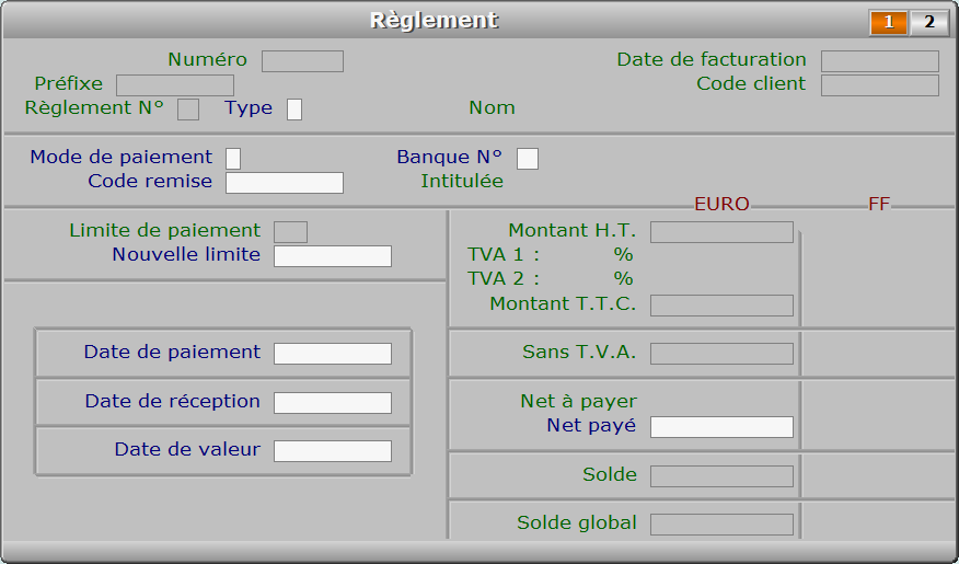 Fiche règlement - page 1 - ICIM FACTURATION