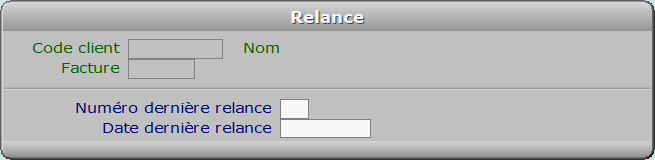 Fiche relance - ICIM FACTURATION