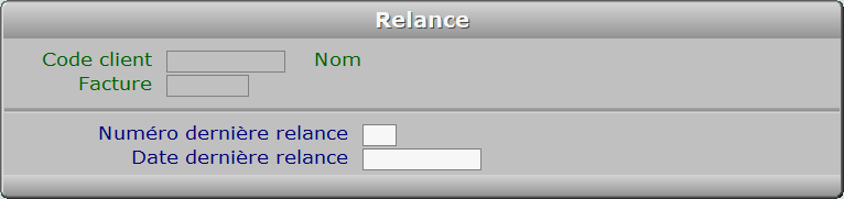 Fiche relance - ICIM FACTURATION