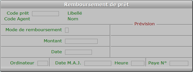 Fiche remboursement de prêt - ICIM RESSOURCES HUMAINES