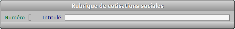 Fiche rubrique de cotisations sociales - ICIM SYSTEME