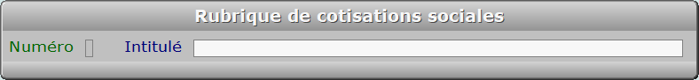 Fiche rubrique de cotisations sociales - ICIM SYSTEME