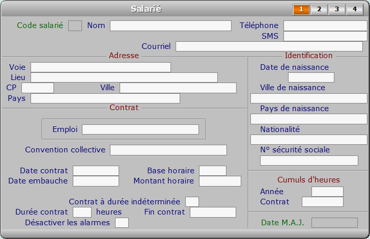 Fiche salarié - page 1 - ICIM RESSOURCES HUMAINES