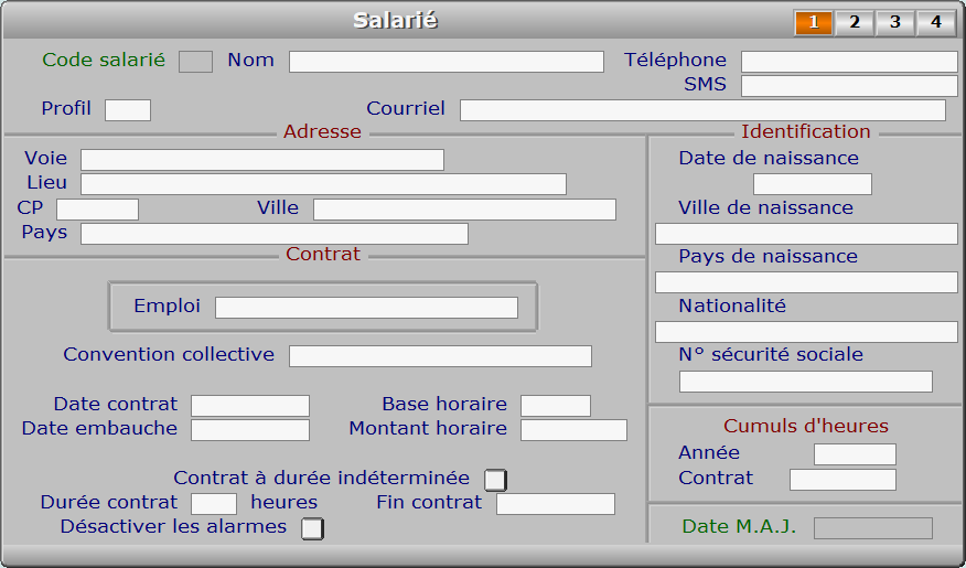 Fiche salarié - page 1 - ICIM COURSE