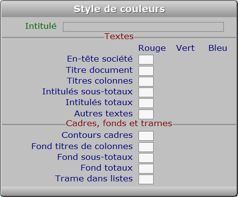 Fiche style de couleurs - ICIM SYSTEME