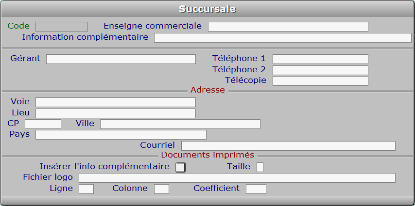 Fiche succursale - ICIM SOCIETE