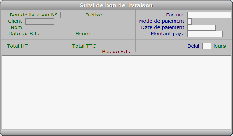 Fiche suivi de bon de livraison - ICIM STOCK