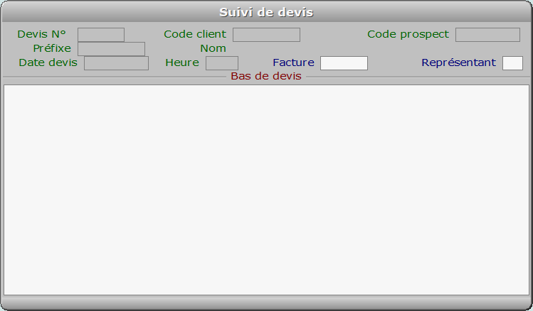 Fiche suivi de devis - ICIM PROSPECTION