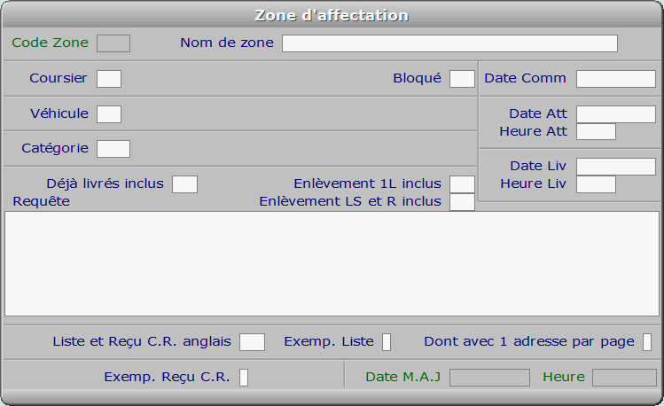 Fiche zone d'affectation - ICIM COURSE