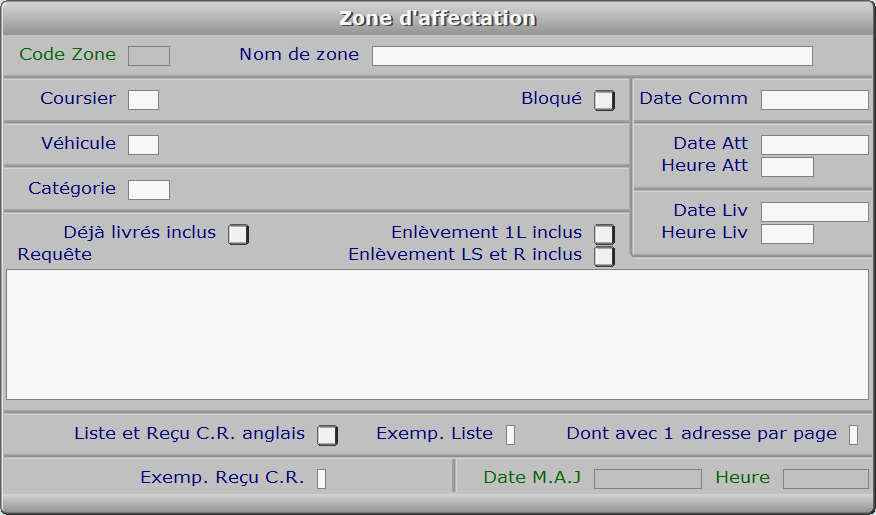 Fiche zone d'affectation - ICIM COURSE